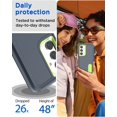 thumbnail image 3 of KOMI for Samsung Galaxy S24/S25 Case 5G Built-in Stand with Glass Screen Protector,Heavy Duty Drop Protection Full Body Rugged Shockproof Military Protective Tough Durable Cover for Galaxy S24/S25, 3 of 5