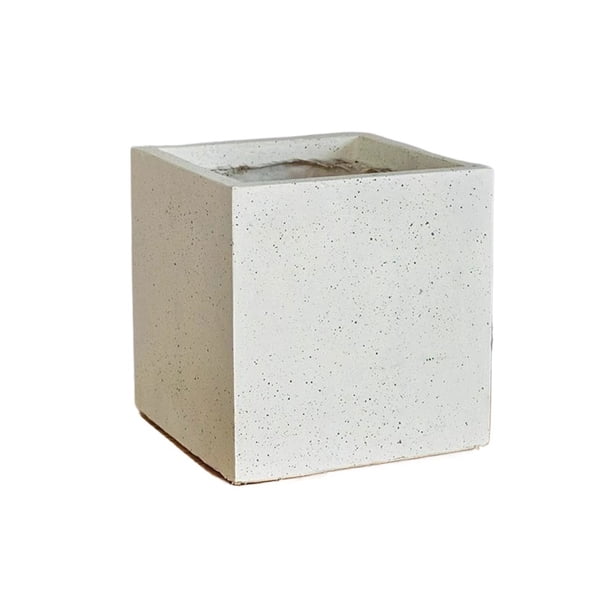 Maceta cuadrada de arcilla de magnesio con orificios de drenaje for jardín.