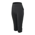 thumbnail image 6 of vigerkar Gym Capri Pants for Women High Waist with Pockets Tummy Control Loose Straight Leg Capri Workout Yoga Pants Dark Gray, 3XL, 6 of 7