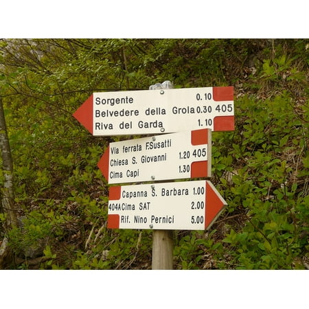 LAMINATED POSTER Directory Keeps Garda Signposts Signs Via Ferrata Poster Print 24 x