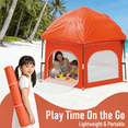 thumbnail image 4 of G TALECO GEAR Baby Playpen with Canopy -  Portable Play Yard for Infants & Toddlers, Light weight Foldable Indoor Outdoor Playpen Tent for Beach Camping Travel, Orange, 4 of 9