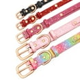 thumbnail image 5 of Pet Artist Personalized Dog Collar Bling Leather Custom Pet Name ID with Rhinestone Charms, 5 of 12