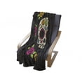 thumbnail image 4 of Sugar Skull Soft Flannel Fleece Throw Blanket, Dia de los Muertos Concept Colorful Graphic Skull with Floral Wreath, Cozy Plush for Indoor and Outdoor Use, 50" x 60", Multicolor, by Ambesonne, 4 of 6