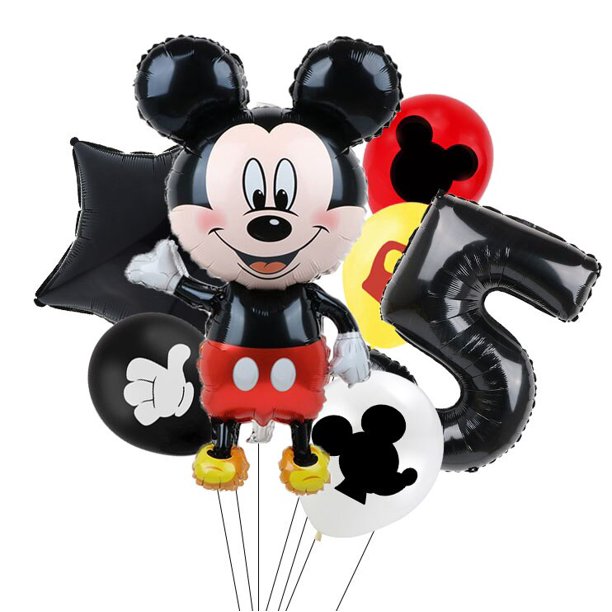 Mickey Mouse Birthday Party Supplies and Decorations Mickey Mouse Party Supplies Serves 10 Guests with Banner Plates Balloons Gao Jinjia LED