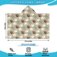 thumbnail image 2 of Paw Prints Hooded Bath Towel，50"x30" for Ages 3 To 12 Kids, Quick Dry Lightweight Soft Microfiber Hood Beach Towel Cover Up for Kids, 2 of 7
