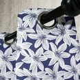 thumbnail image 3 of Ambesonne Hawaiian Grommet Curtain, Hibiscus Flower Petals, 50" x 96", White Dark Blue, 3 of 6