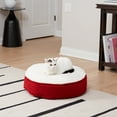 thumbnail image 2 of Happy Hounds Lucy Small Round Crimson Pillow Style Sherpa Pet Bed, 2 of 5