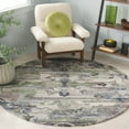 thumbnail image 2 of SAFAVIEH Anatolia Montague Medallion Area Rug, Grey/Green, 6' x 6' Round, 2 of 7
