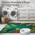 thumbnail image 5 of ODIKA 4'x6' Machine Washable Non-Slip Area Rug, Exotic Jingle Jungle Tropical Leafy Artistic High Traffic Rug, Green, 281806, 5 of 5