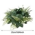 thumbnail image 2 of Product Category Wreath Product Title Green Candle Ring Wreath With Leaves Spring Greenery Garland Pillar Holder For Home Wedding Party Table Centerpiece Green, 2 of 5