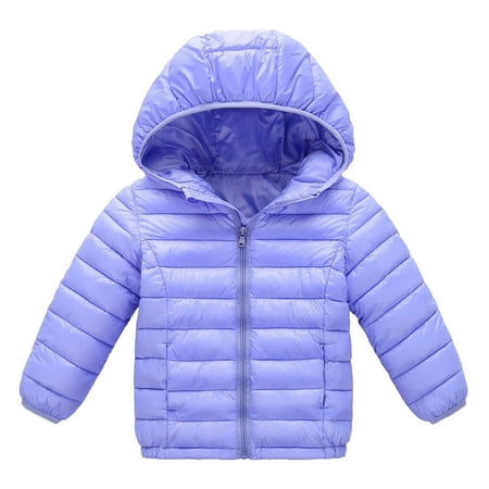 

Spazoro Toddler Girls Boys Hoodies Jackets Hooded Outwear Windproof Fall And Winter Warm Coats For Kids Boys Girls Sky Blue