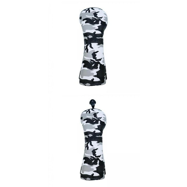 2 Uds Camo PU Golf Cubierta de Cabeza de Madera Conductor Fairway Headcover Accesorios de Protección Soledad Funda para palos de golf