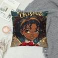 thumbnail image 2 of Nawypu   Merry Christmas Black Santa Claus Girl Throw Pillow Cover  African American Christmas Xmas Decorations and Supplies Winter Holiday Cushion Cover for Home, 2 of 5