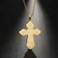 thumbnail image 3 of TEAMER Cross Necklace Russian Orthodox Crucifix Eastern Church Necklace Religious Christian Prayer Jewelry for Men Women, 3 of 5