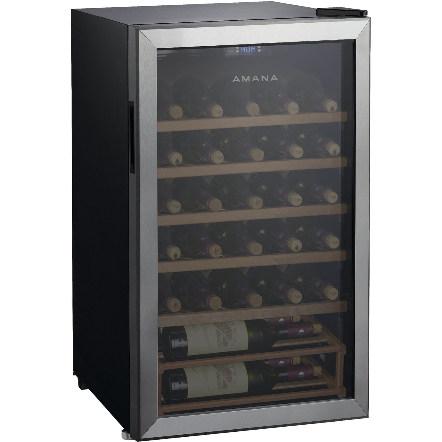Amana 35Bottle SingleZone Wine Cooler with LED Thermostat Control and
