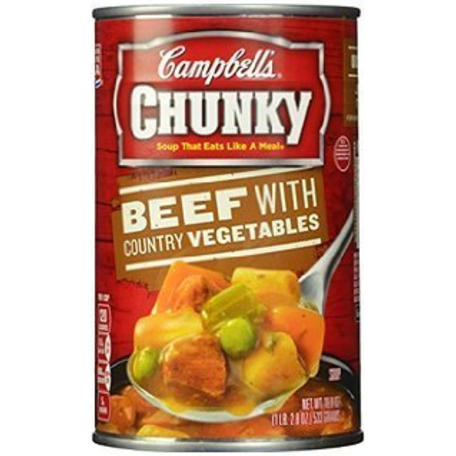 Campbells Chunky Beef With Country Vegetables Soup 18.8 Oz. (Pack Of 3
