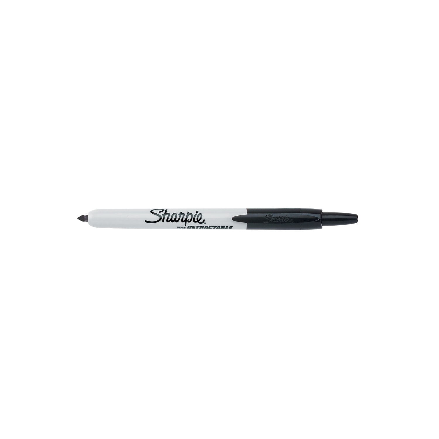 SHARPIE Retractable Permanent Markers, Fine Point, Black, 12 Count