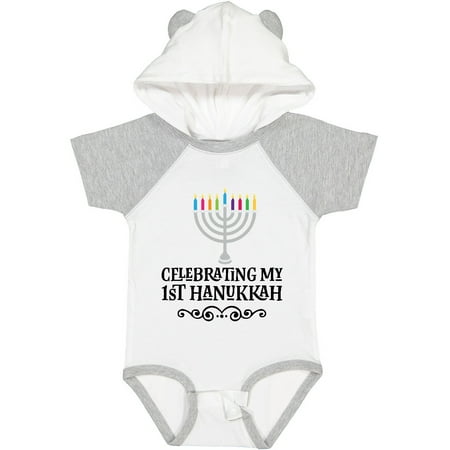 

Inktastic Hanukkah Babys 1st Menorah Gift Baby Boy or Baby Girl Bodysuit