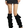 thumbnail image 1 of Seyurigaoka Women Juniors Fall Winter Leg Warmers, Twist Knitted Stretch Thigh-High Socks, 1 of 3