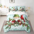 thumbnail image 2 of Manfei Cartoon Santa Claus 7pcs Bedding Comforter Set,Rustic Cardinals Red Berry Queen Bedding Sets,Happy Christmas Queen Sheet Sets For Teens,Super Cozy Room Decor Reversible, 2 of 8