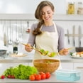 thumbnail image 7 of YIKA Tupperware Container Refrigerator Fresh-keeping Box Small Lunch Box Kitchen Lunch Box Plastic Storage Box Rectangular Sealed Box Kitchen Storage Blue, 7 of 7