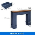 thumbnail image 4 of DEXTRUS Rustic Console Table with Storage Drawers, MDF Entryway Living Room Table, Blue, 4 of 8