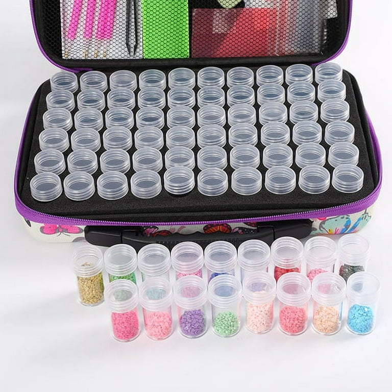 Diamond Painting Storage Containers 60 Slots Bottles 5D Cross Stitch  Embroidery Accessories Tools Holder Storage Box Carry Case Container Hand  Bag