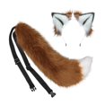 thumbnail image 4 of Wolf Ears Tail, Cosplay Diadema Accesorios para el cabello Furry Headwear Decoración Juguetes Hair Hoop para festivales Vestir Halloween Dance Niños Café y, 4 of 8