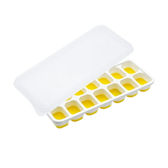 Darzheoy Ice Tray, Silicone Easy-Release and Flexible 14-Ice Trays with Spill-Resistant Removable Lid, BPA Free, Durable and Dishwasher Safe