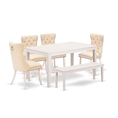 East West Furniture 6 Piece Kitchen Table & Chairs Set