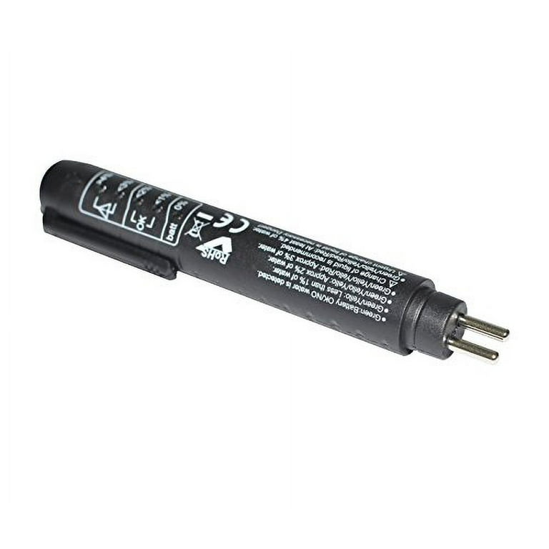 eOUTIL Brake Fluid Tester Pen, Hydraulic Fluid Liquid Oil Moisture Analyzer  with 5 LED Indicators, Auto Brake Diagnostic Testing Tool for DOT3 DOT4