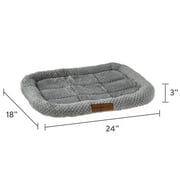 Vibrant Life Small/Medium Soft Cozy Crate Mat, Gray, 24 x 18