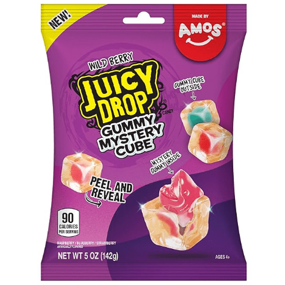 Juicy Drop Gummy Mystery Cube Wild Berry 5oz Peg Bag