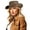 Brown-pu, variant on Wowstyle Leather Cowboy Hat Women Western Brown Pu Cowgirl Hat Packable Fisherman Boonie Cap