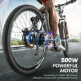 thumbnail image 3 of Gocio 27.5" Electric Mountain Bike 500W E-Bike with 48V 10.4Ah Battery, 19.8MPH Long Range Electric Bicycles with Aluminum, Lockable Front Fork Suspension, LCD Mountain E Bike for Adults, UL2849, 3 of 9