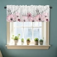 thumbnail image 2 of CoreLiving Floral Window Valance Wisteria Watercolor Print Light Filtering Short Curtain for Kitchen Bathroom Small Window Treatment 1 Panel, 2 of 6