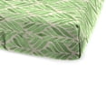 thumbnail image 6 of Jordan Manufacturing 72" x 22" Rubin Everest Green Leaves Rectangular Outdoor Chaise Lounge Cushion with Ties and Hanger Loop, 6 of 10