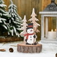 thumbnail image 2 of Christmas Mini Wooden Christmas Tree Tabletop Ornaments Funny Table Desktop Decor,Wooden Xmas Tree for Home Holiday Party Decor, 2 of 6