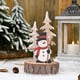 thumbnail image 1 of Adorno navideño de madera para escritorio, adorno de árbol de madera, decoración navideña para el hogar, elegante diseño de pino, árbol de escritorio plegable, base de soporte de metal, para, 1 of 9