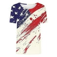 thumbnail image 4 of Youyipin Women Tops Short Sleeve Trendy Asymmetrical Neck Button Cute Summer Tops Casual Vintage Graphic Tees Blouses T Shirts For Women, 4 of 4