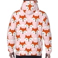 thumbnail image 3 of Bingfone cute fox pink Men's Drawstring Hoodie Long Sleeve Pocket Sweatshirts-4X-Large, 3 of 6