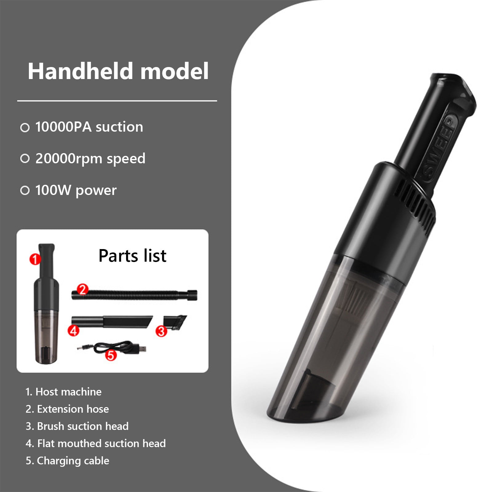 Home Clearance! YZEGDCH Bagless Vacuum Cleaner Ultra-Lightweight|Powerful Suction|Bagless Suitabe For Carpets Hard Floors