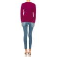 thumbnail image 4 of Women's Long Sleeve Button Down Crewneck Sweater Knit Cardigan, 4 of 4