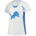 thumbnail image 2 of Women's Fanatics  White Detroit Lions Plus Size Glitter Lace-Up V- Neck T-Shirt, 2 of 3