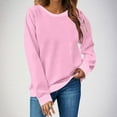thumbnail image 2 of Horkkom Sweatshirt for Women Solid Color Long Sleeve Crewneck Sweatshirts Casual Pullover Sweatshirts with Zipper M, 2 of 5