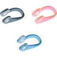 thumbnail image 1 of 3 uds Clip de nariz para nadar niños plástico de silicona impermeable transparente multicolor tapones para la nariz Protector para entrenamiento de adultos deportes acuáticos TUNC Sencillez, 1 of 5