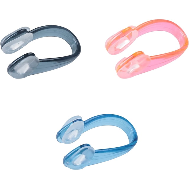 3 uds Clip de nariz para nadar niños plástico de silicona impermeable transparente multicolor tapones para la nariz Protector para entrenamiento de adultos deportes acuáticos TUNC Sencillez