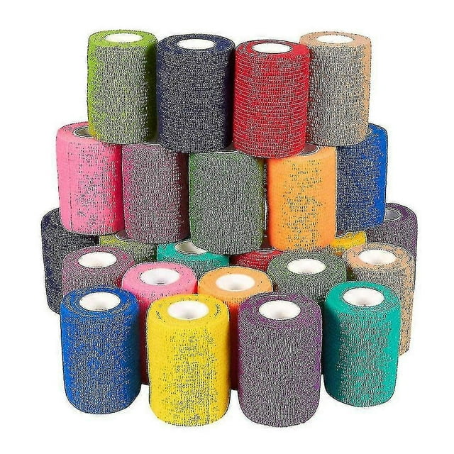 24 Pcs Self Adherent Wrap Bandage Medical Vet Tape For Dog Cat, 3 In