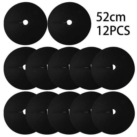 Mosiee Grass Mat Grass Cloth Anti Grass Black Cloth Durable Mulch Mat Protection Tree Tree Mulch 12Pcs Garden Accessories