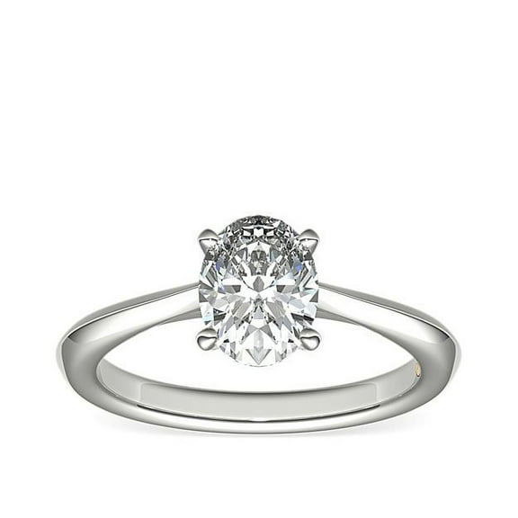 2.00 Carat Oval Cut Moissanite Diamond Wonderful Bridal Ring for her in Solid 14K White Gold Size 7 by Diamond-Capitals
